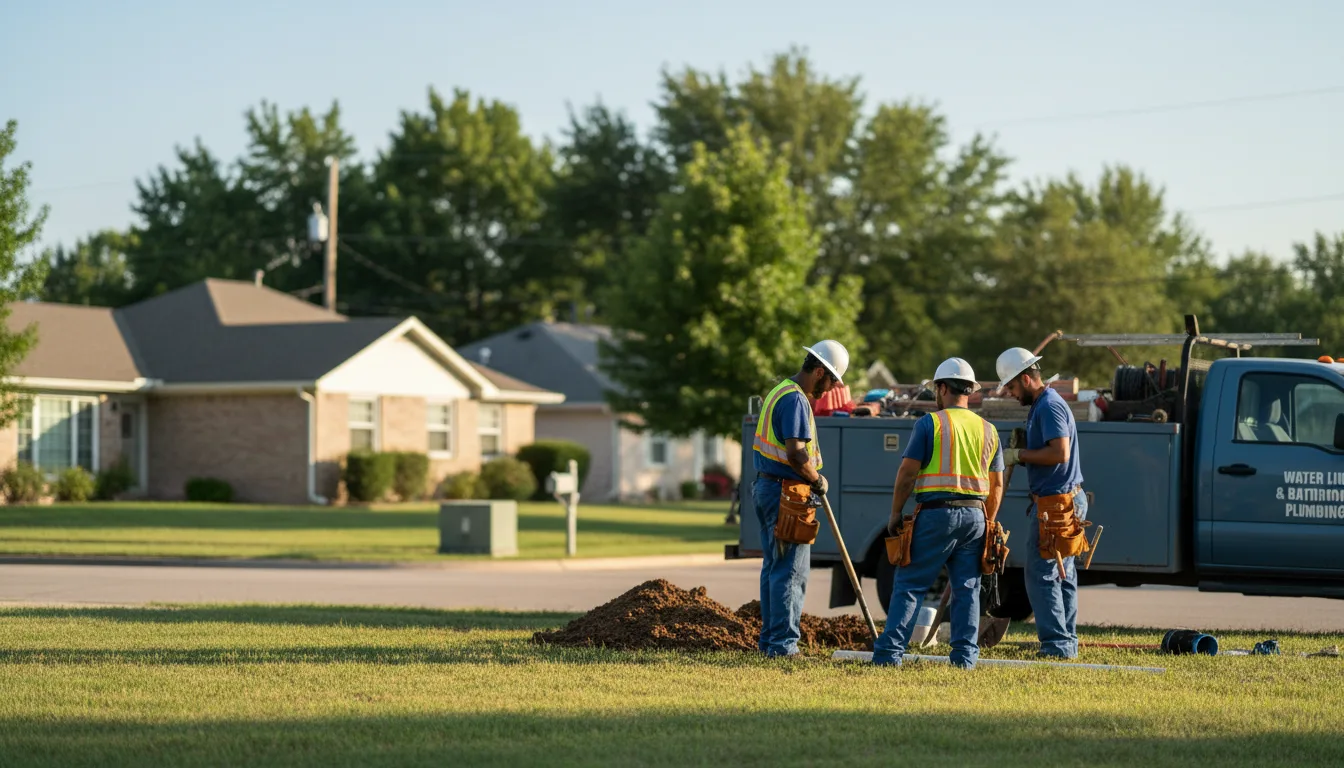 Residential water line and bathroom plumbing service in Leavenworth, IN